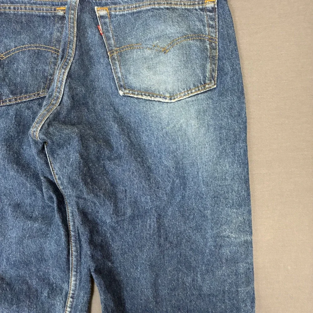 Vintage Levi's 501 Dark Wash Jeans Men's Size 38x30 (FITS 35x30) Made in USA 90s